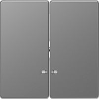 Лицевая панель Schneider Electric Merten D-Life для 2-кл. выключателя с подсветкой сталь картинка